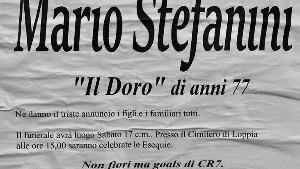 La esquela que pide goles de Cristiano