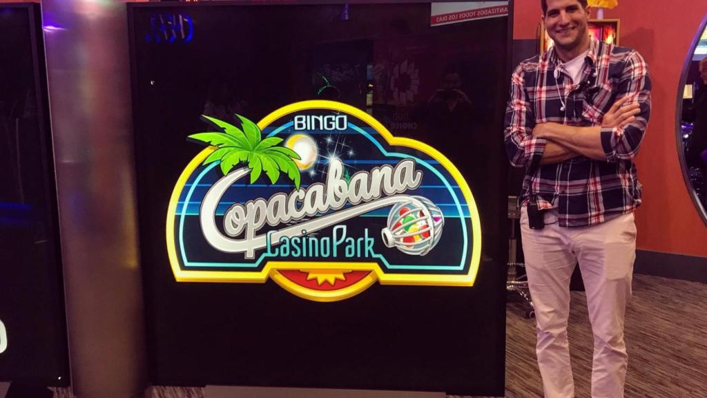 Julián Contreras en el bingo 'Copacabana'.