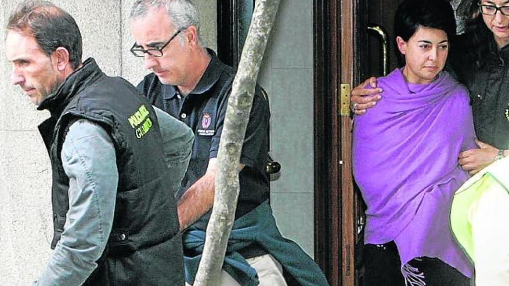 Rosario Porto, tras declarar.