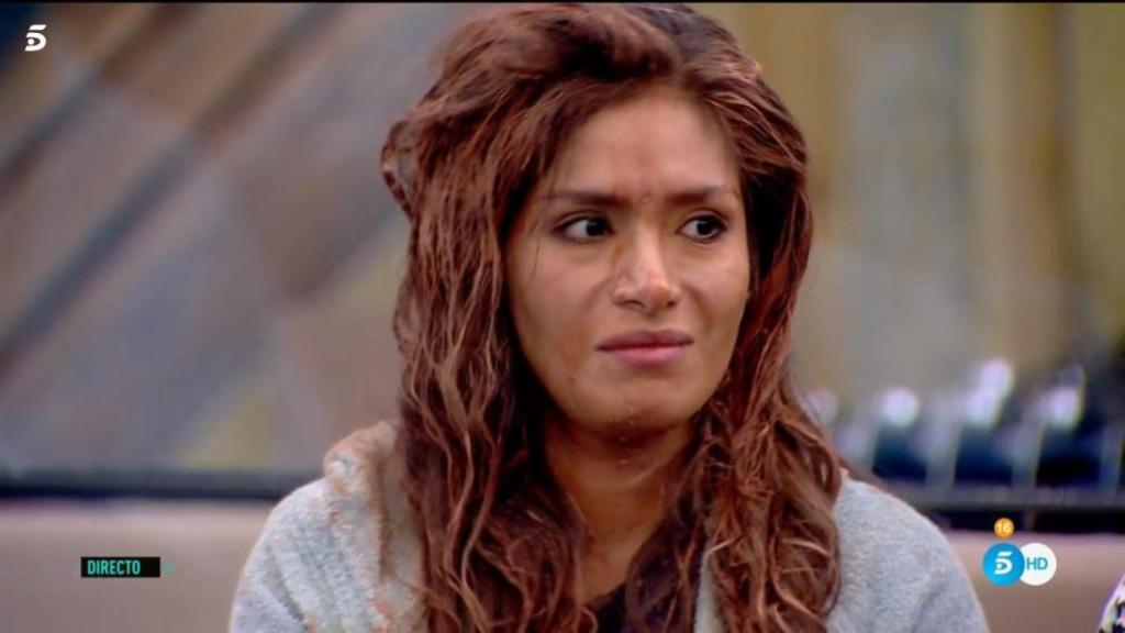 Miriam Saavedra en el momento en que desveló el supuesto 'affaire'.