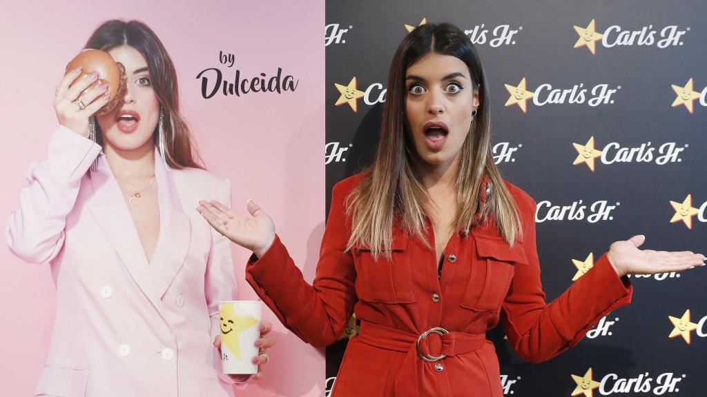 Dulceida en la presentación de una nueva hamburguesa