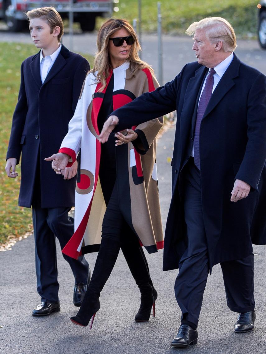 Barron ya es más alto que sus padres.