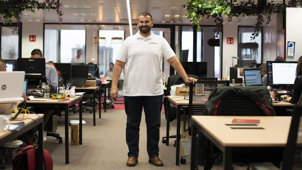 David Bernabéu posa en las oficinas de Citibox.