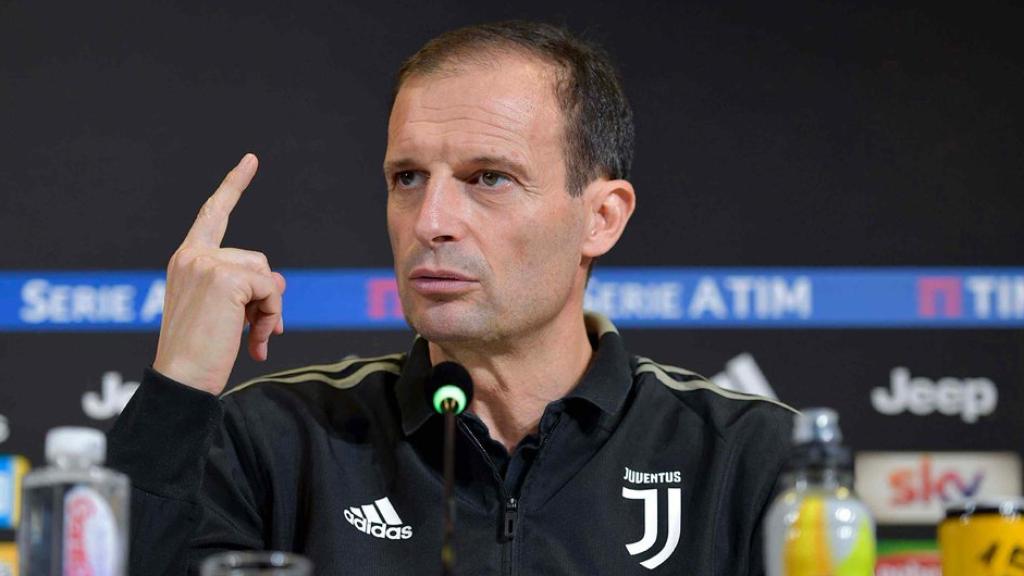 Allegri, en rueda de prensa. Foto: Twitter (@juventusfc)
