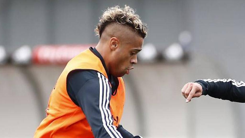 Lucas Vázquez, Mariano y Marcos Llorente, en el entrenamiento antes de la Roma