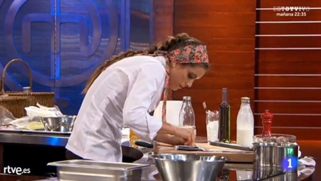 Ona durante la última prueba con la que se alzó con el premio.