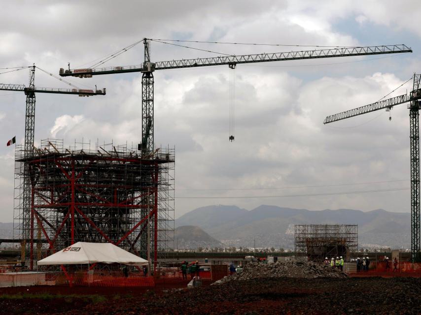 Las obras del nuevo aeropuerto de la Ciudad de México.