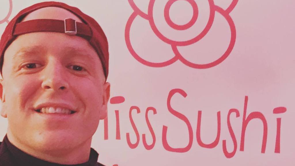 En el evento de Miss Sushi.