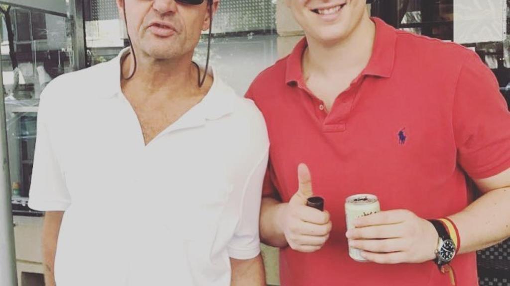 Alessandro Lequio y su hijo.