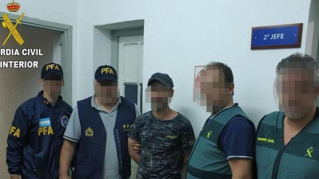 El momento de la detención de 'El Pitillo' en Argentina.