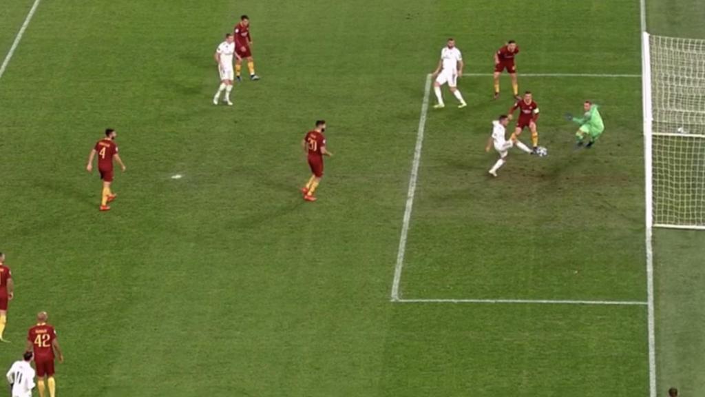 Gol de Lucas Vázquez ante la Roma