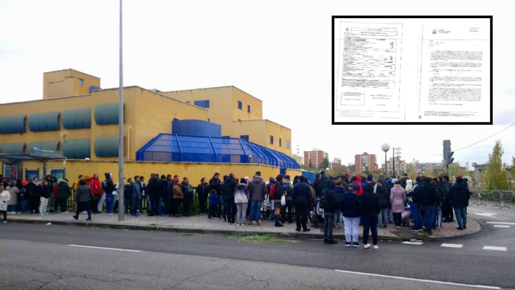 Las colas de solicitantes de asilo y refugio ante el CIE de Aluche y la carta de despido a uno de los funcionarios de la AOR.