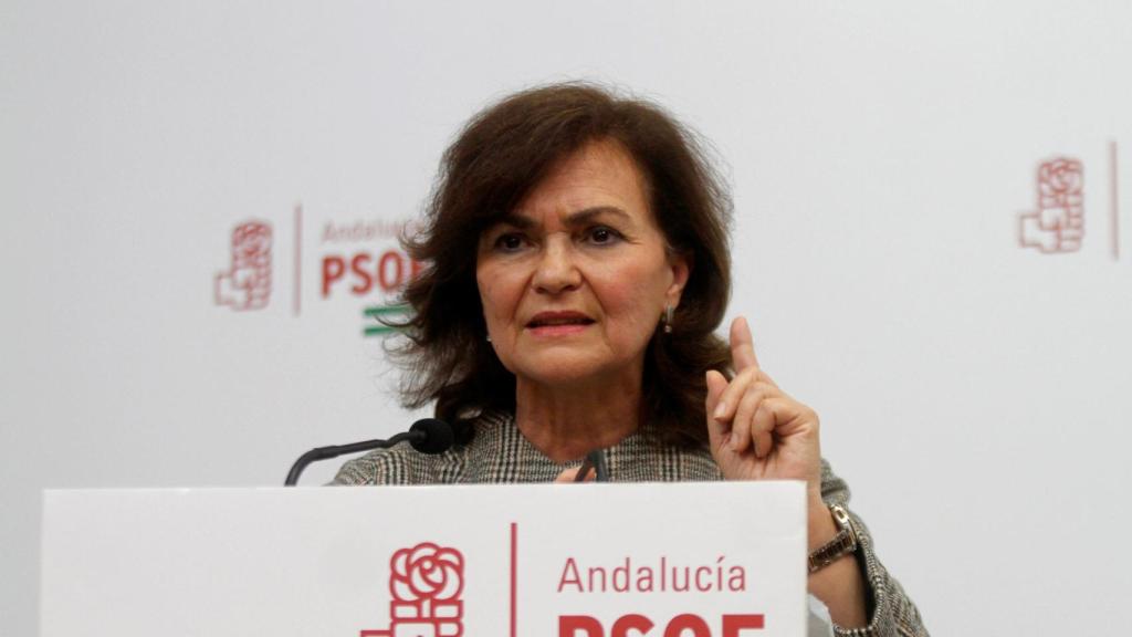 La vicepresidenta del Gobierno, Carmen Calvo