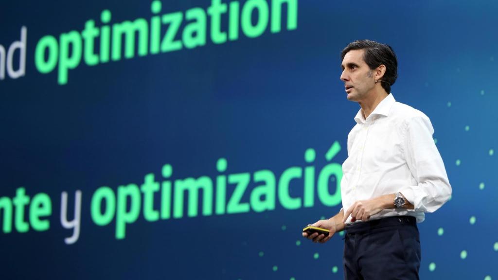 José María Álvarez Pallete durante la inauguración del encuentro de directivos de Telefónica de 2019.