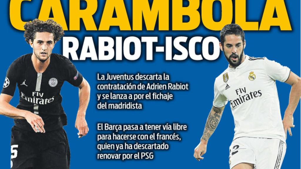 Portada del diario Sport (30/11/2018)