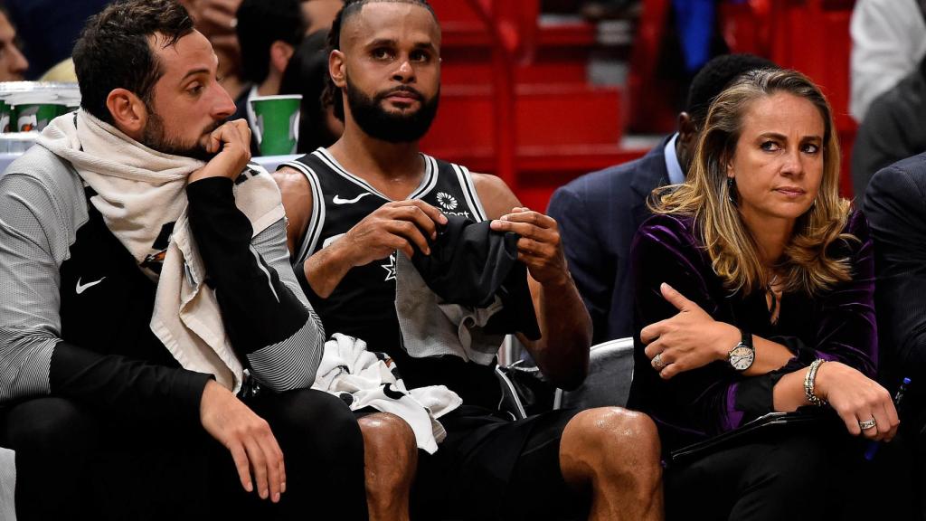 Becky Hammon, durante un partido con los Spurs