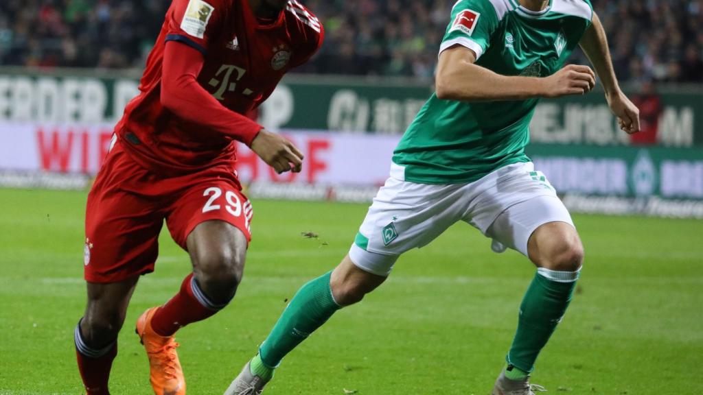 Koman, durante el Werder Bremen - Bayern Múnich