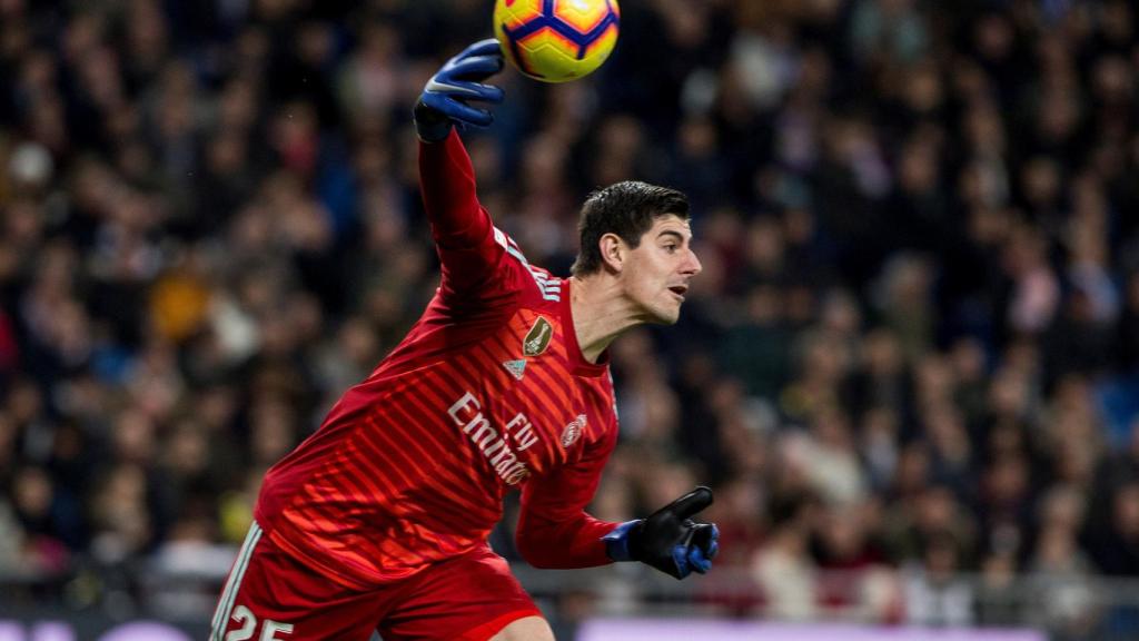 Thibaut Courtois, durante el partido disputado ante el Valencia