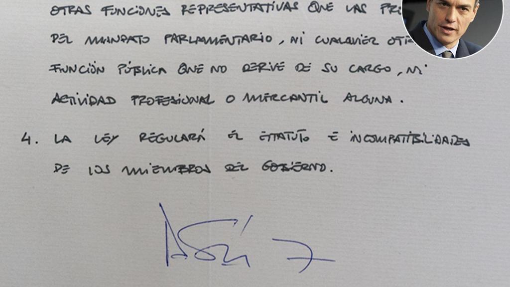 Pedro Sánchez, artículo 98.