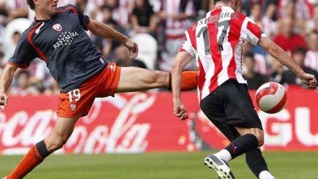 Etxeberria, durante un partido con el Athletic