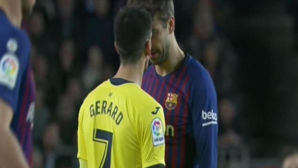 Piqué y Gerard Moreno