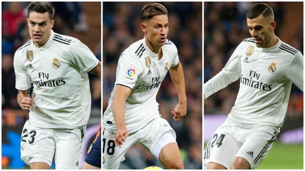 Reguilón, Marcos Llorente y Ceballos