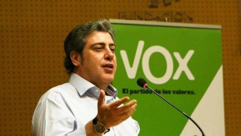 José María Llanos, en un mitin en Valencia.