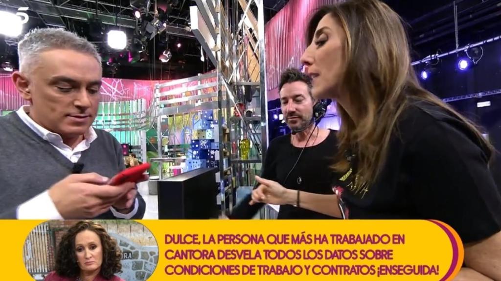 Kiko Hernández, Paz Padilla y David Valldeperas en 'Sálvame'