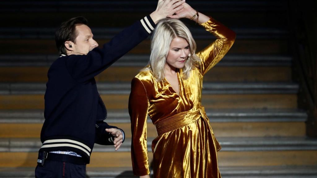 Ada Hegerberg y Martin Solveig, en la gala del Balón de Oro