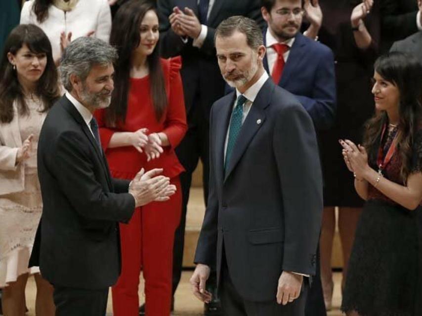 Felipe VI, en la entrega de despachos a los jueces el pasado 9 de abril./