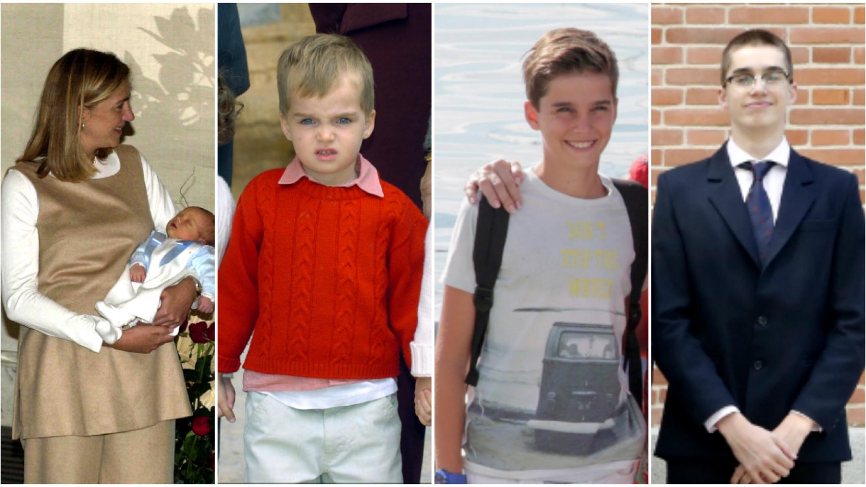 Pablo Nicolás Urdangarin a lo largo de los años.