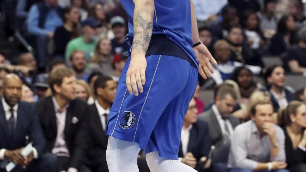 Luka Doncic en su enfrentamiento ante los Trail Blazers