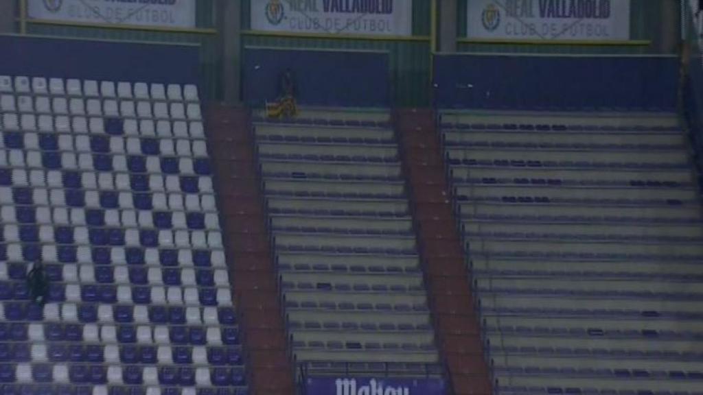 El solitario aficionado del Mallorca.