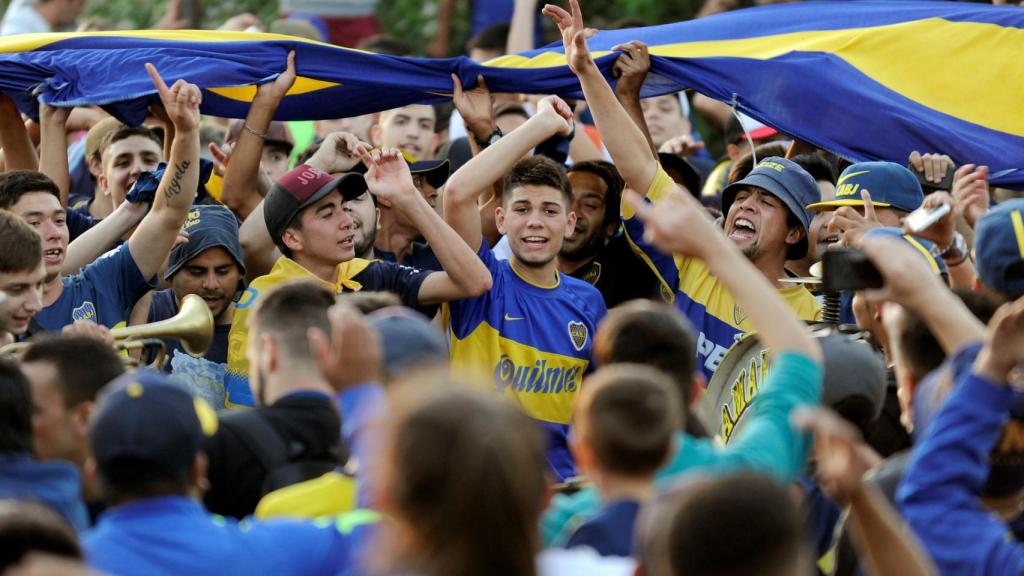 Aficionados de Boca Juniors.