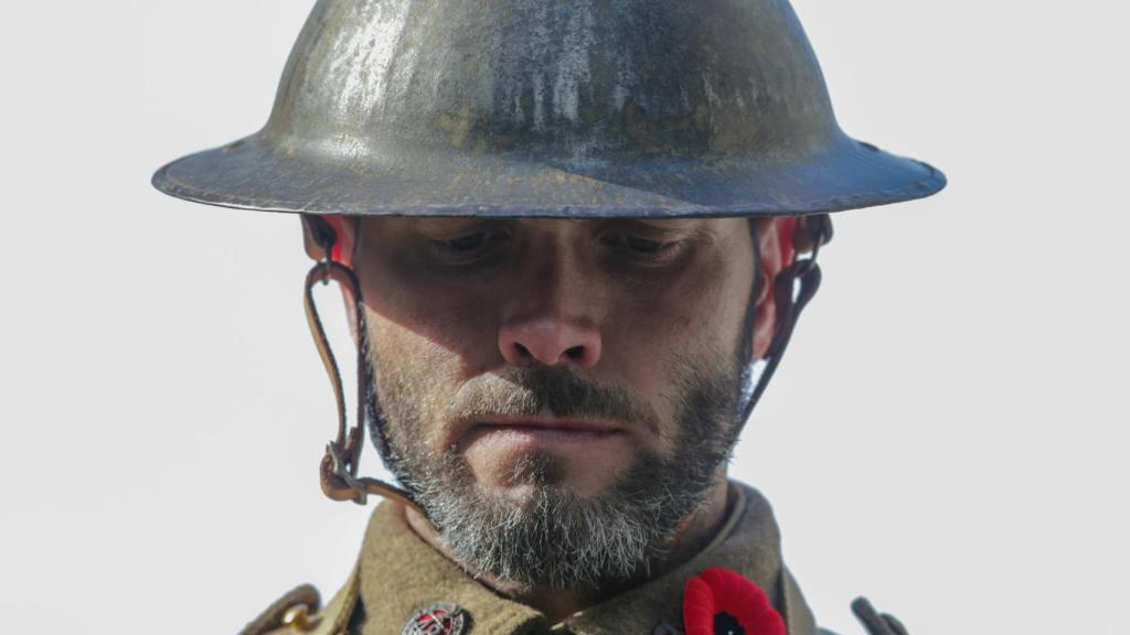Un soldado canadiense, en el día del centenario del armisticio.