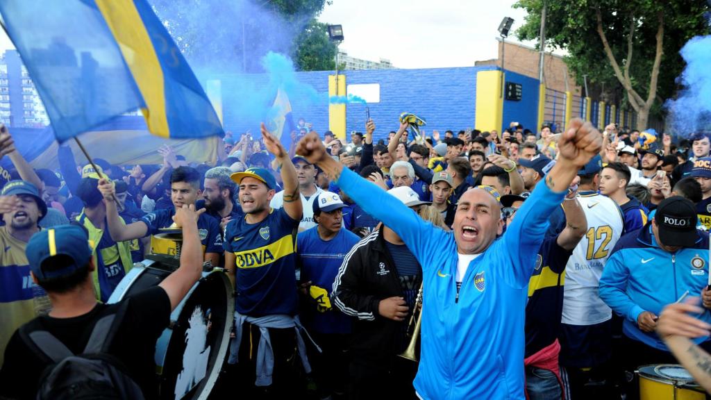 Aficionados de Boca Juniors.