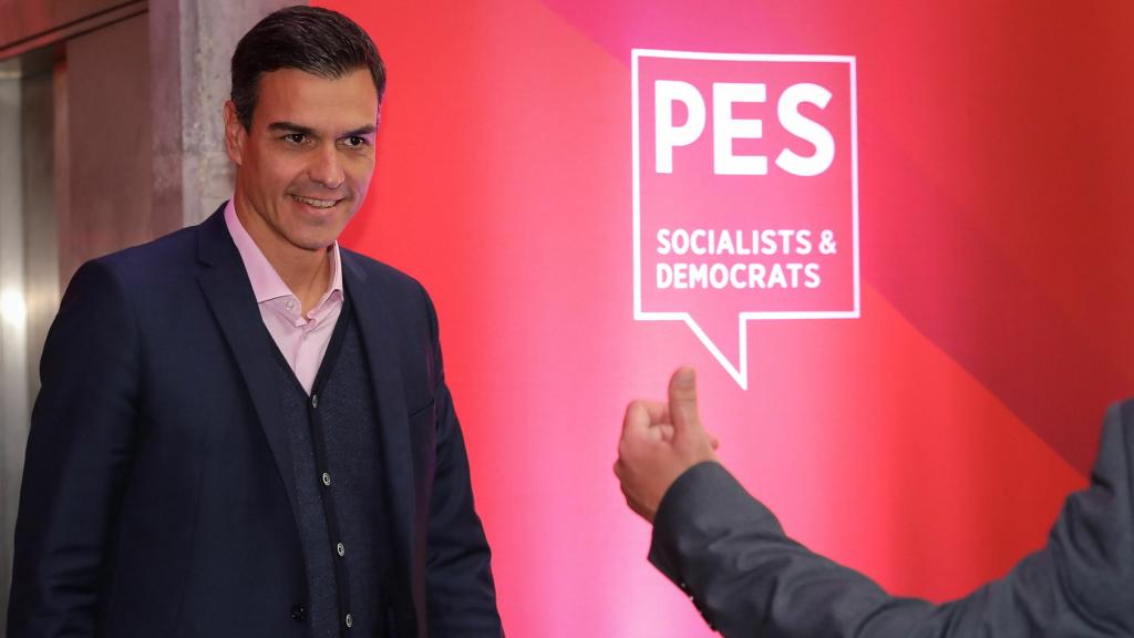 Pedro Sánchez, a su llegada al XI Congreso del Partido Socialista Europeo, en Lisboa.