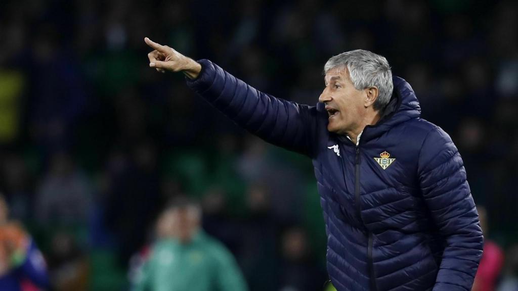 Setién en el partido ante el Rayo