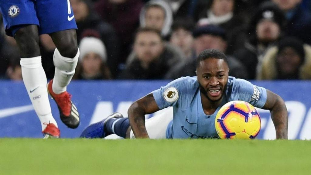 Sterling, en el partido ante el Chelsea.