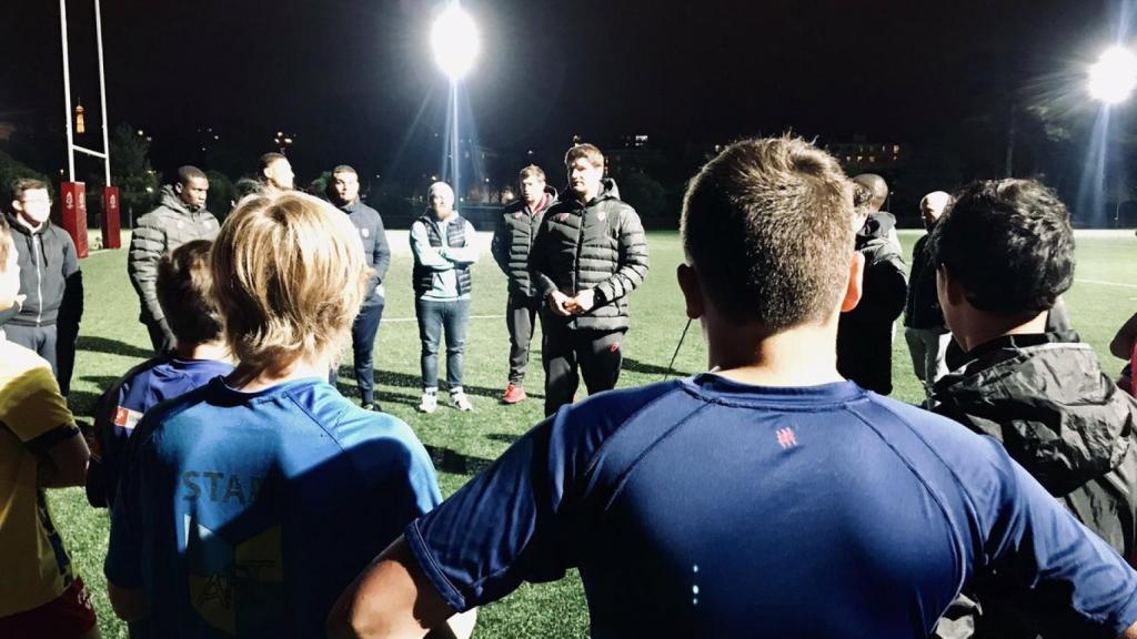 Stade Français en un entrenamiento. Foto: Twitter - @SFParisRugby