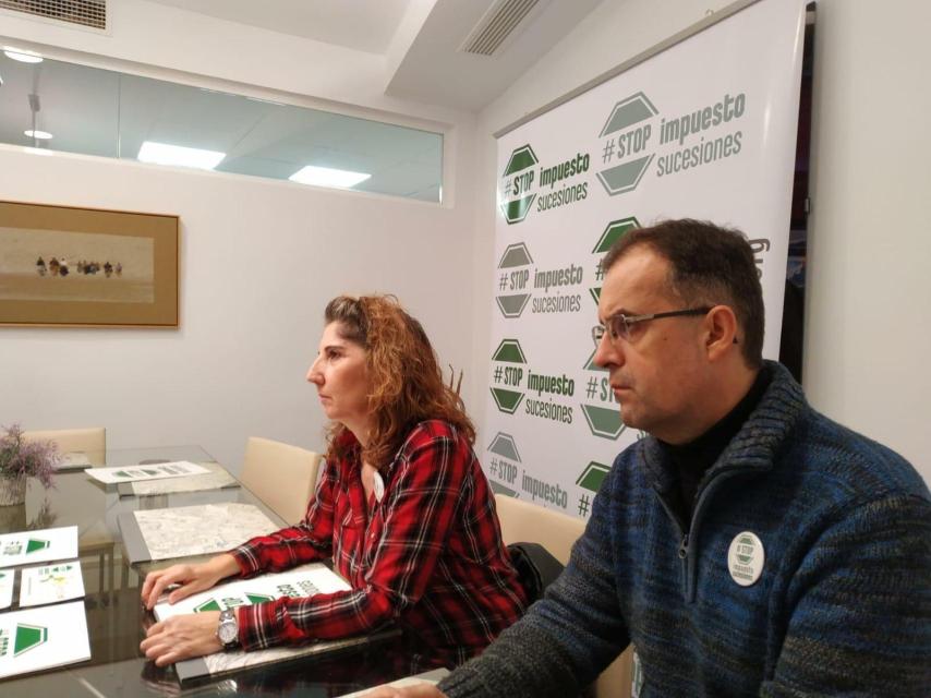 María Dolores de los Santos en una rueda de prensa