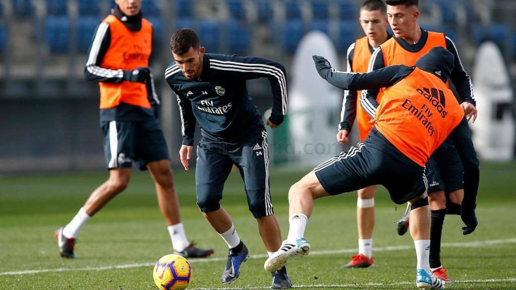 Ceballos durante el entrenamiento