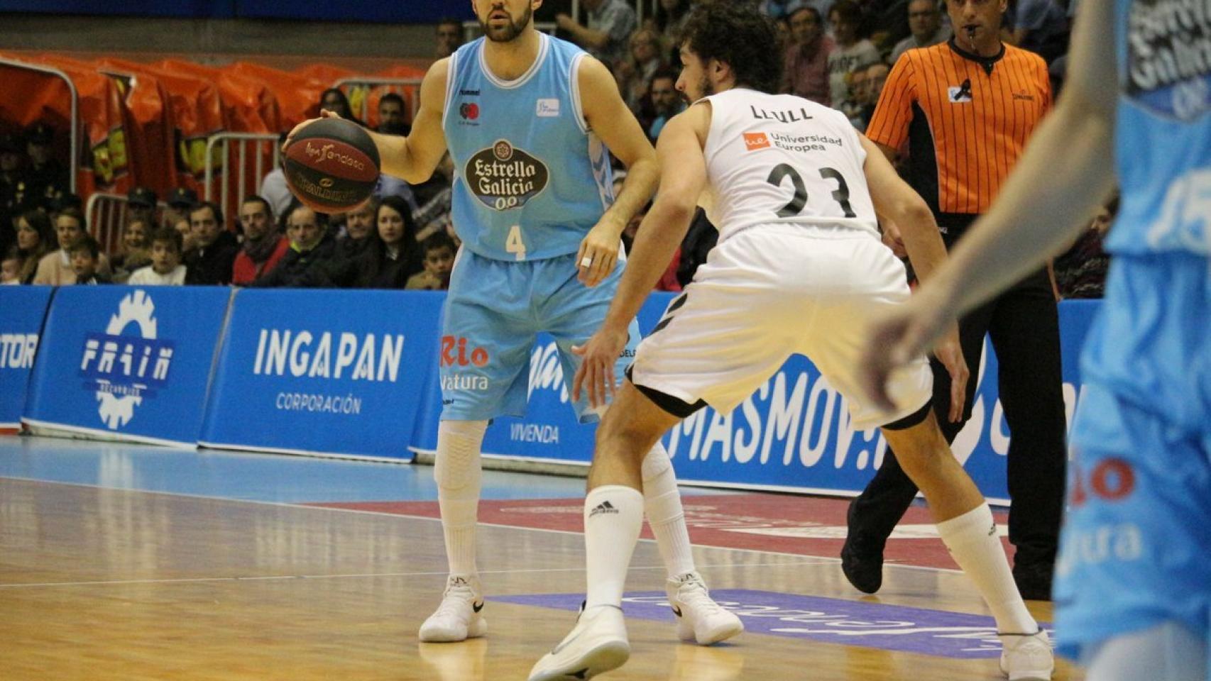 Partido entre Cafés Candelas Breogán y Real Madrid. Foto: Twitter. (@CBBreogán)