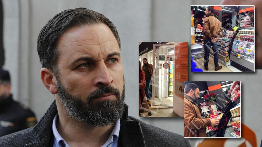 Santigo Abascal comprando en el Carrefour Express