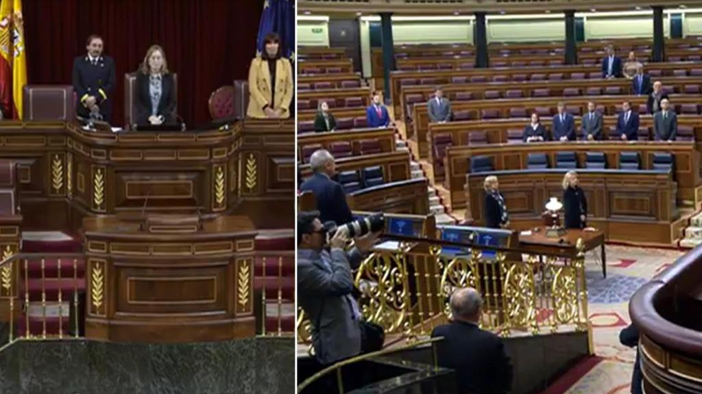 Congreso casi vacío durante el minuto de silencio en memoria de Laura Luelmo