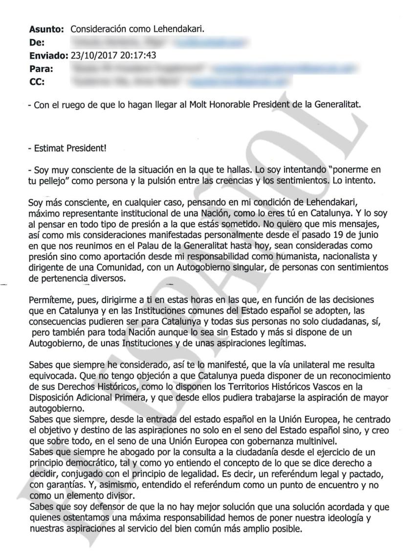 Primera página de una de las cartas cruzadas entre ambos.