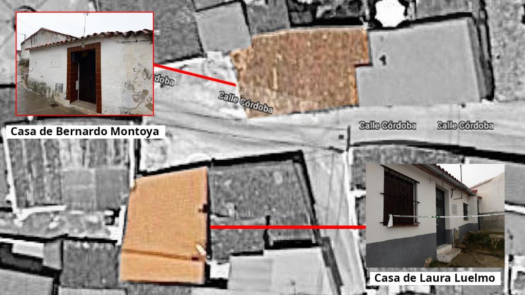 Imágenes del catastro de la casa que alquiló Laura y la de su asesino confeso