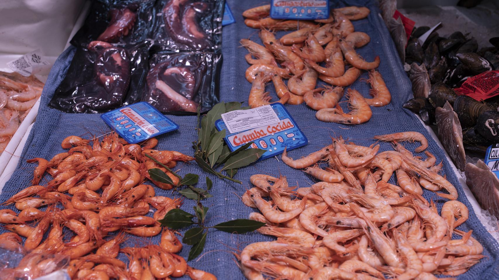 Pescados y marisco de un mercado madrileño