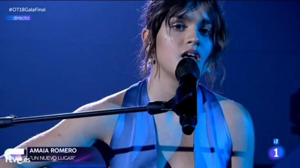 Amaia durante su actuación.