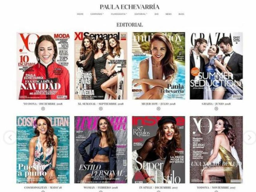 Captura de las revistas de las que ha sido portada.